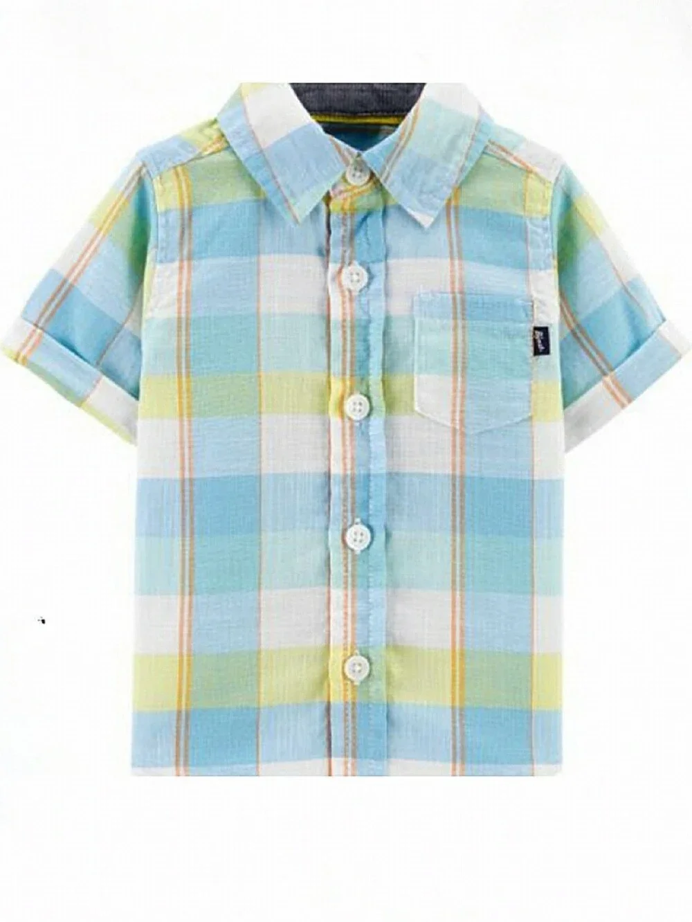 OshKosh Plaid Short-Sleeve Buttondown